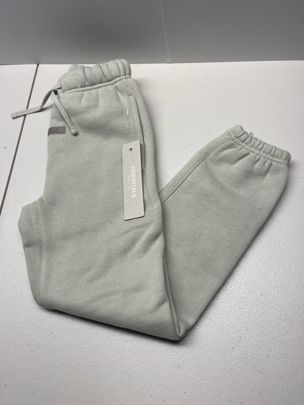 Essentials Sage Green Fleece Joggers